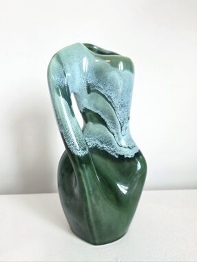 MCM Kad Yad Pottery Drip Glaze Vase